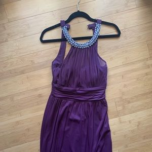 Speechless Dresses - Plum Gown with pearl neckline Speechless Dresses - Plum Gown with pearl neckline